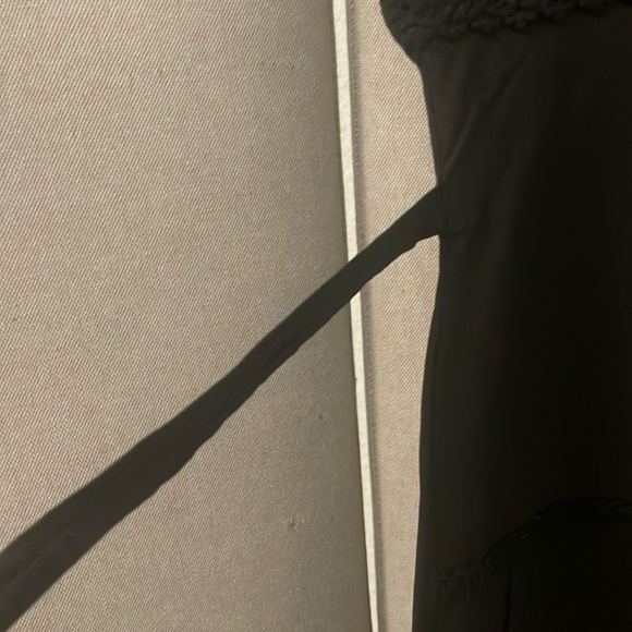 Black Embroidered Sleveless Ruffled V Neck Mini Dress/Tunic Top wt Belt XS-S - Picture 7 of 10